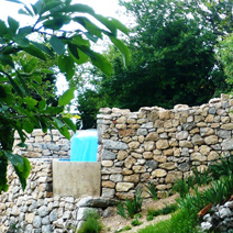 Pool terrace stone walls will keep your moments of pleasure just yours