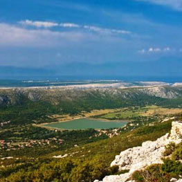 Vinodol valley seen from the Eyes of Vinodol (Oči Vinodola)