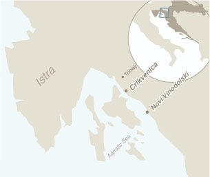 Karta Tribalj Vinodol